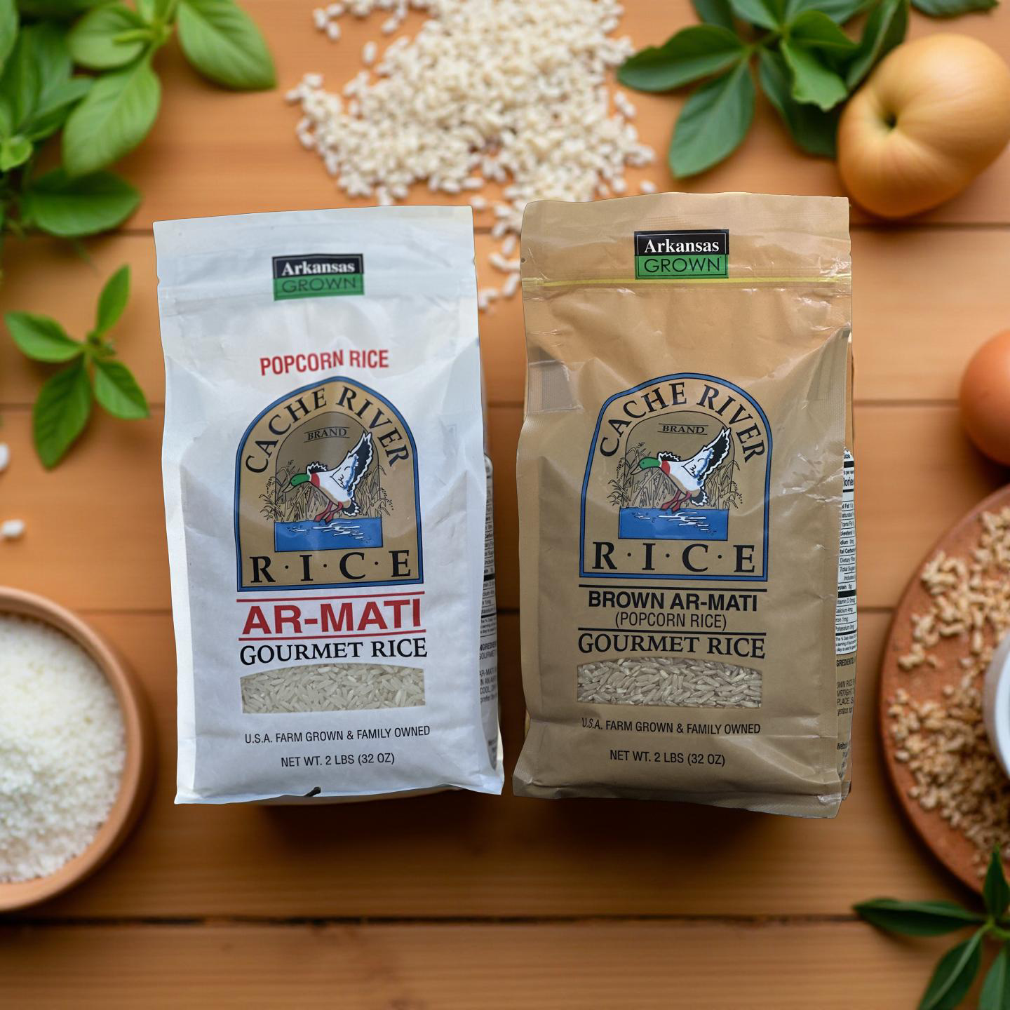 AR-Mati White & Brown Rice Starter Bundle – 2 Bags of Gourmet Rice